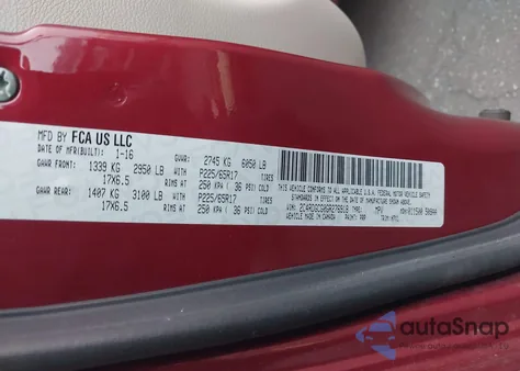 2016 Dodge Grand Caravan Sxt z USA, uszkodzony, nr VIN 2C4RDGCG0GR276918